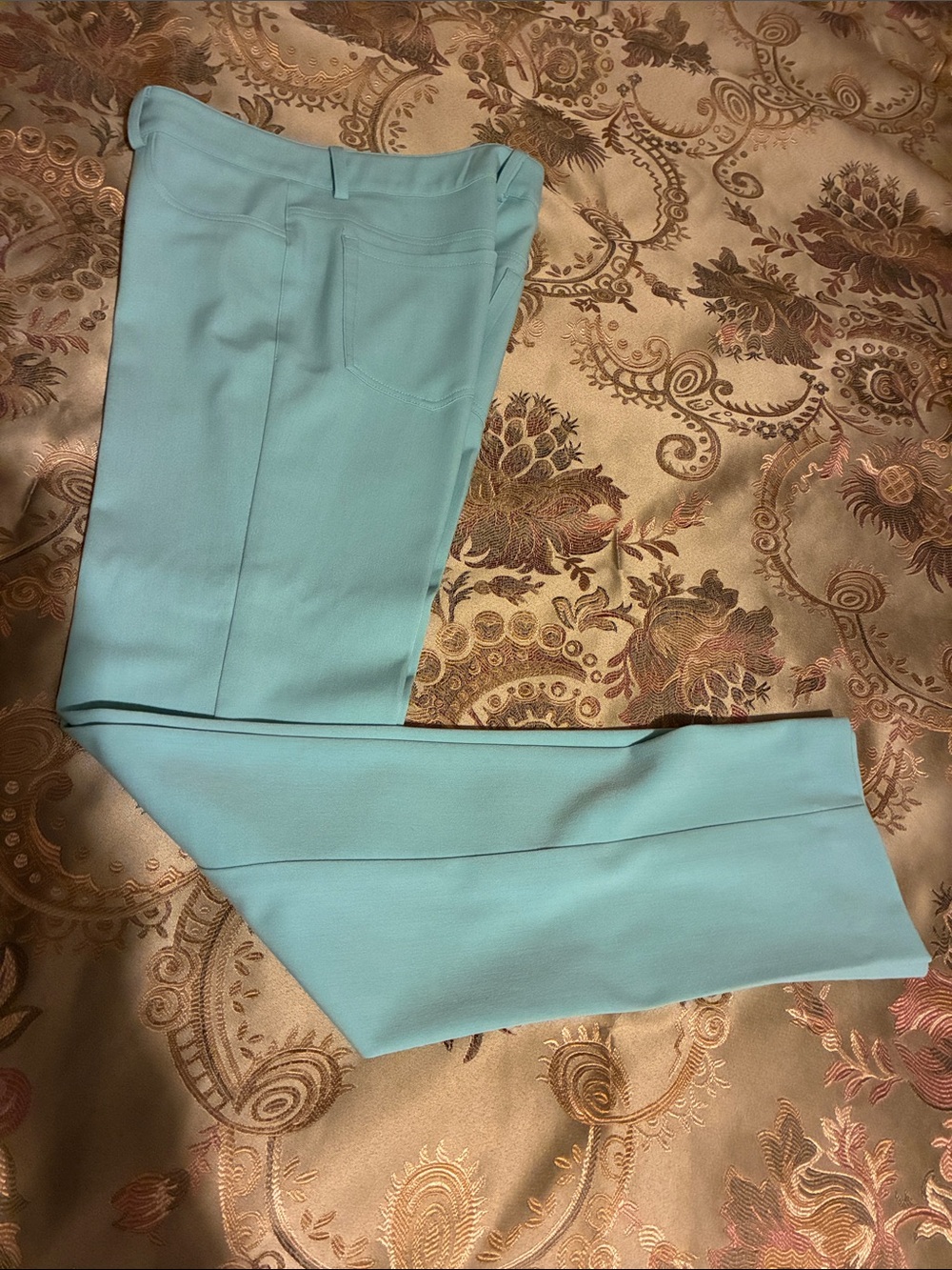 Light Aqua Slim Dress Pants